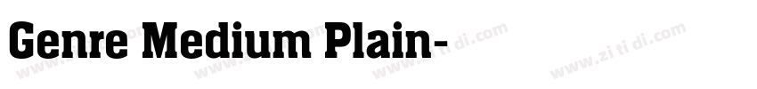 Genre Medium Plain字体转换